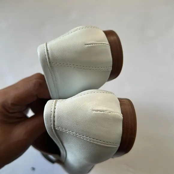 Kate spade white leather loafers