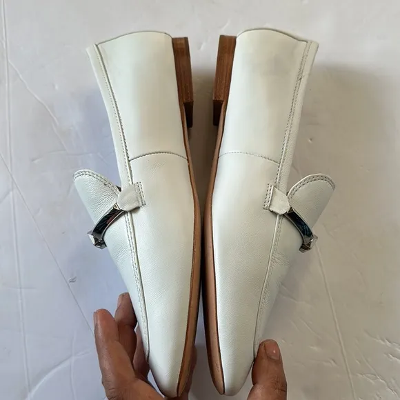 Kate spade white leather loafers