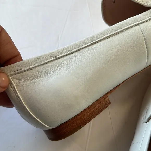 Kate spade white leather loafers