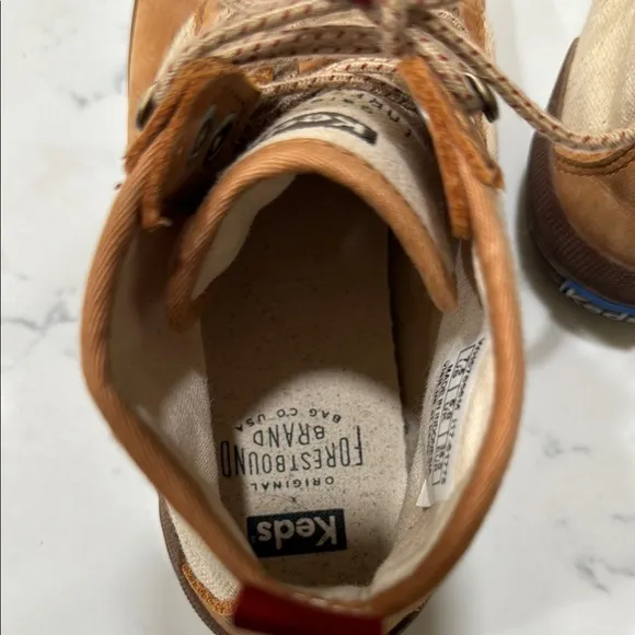 Keds Brown and Tan High-Top Boots for Outdoor Adventures