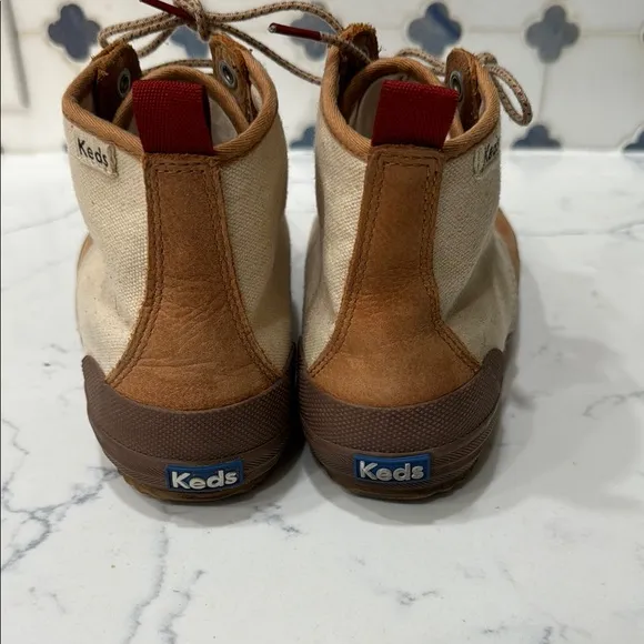 Keds Brown and Tan High-Top Boots for Outdoor Adventures