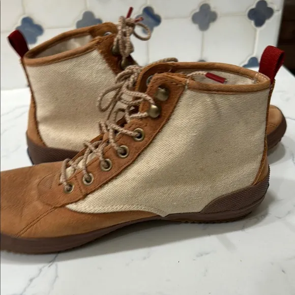 Keds Brown and Tan High-Top Boots for Outdoor Adventures