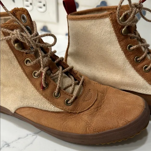 Keds Brown and Tan High-Top Boots for Outdoor Adventures