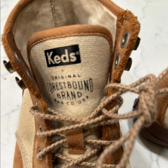 Keds Brown and Tan High-Top Boots for Outdoor Adventures