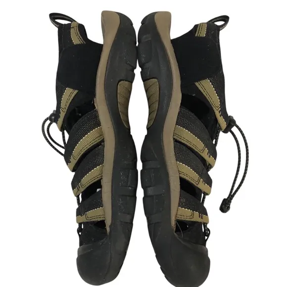 Keen Newport H2 Sport Sandals Water Shoes Black/Olive Green US 8.5 EU 41