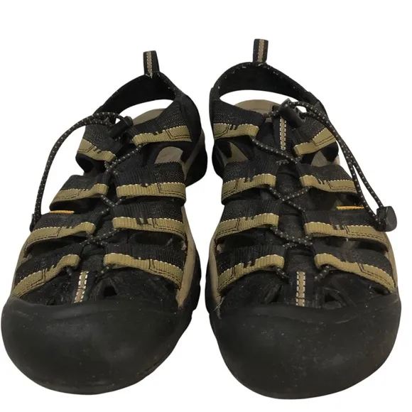 Keen Newport H2 Sport Sandals Water Shoes Black/Olive Green US 8.5 EU 41