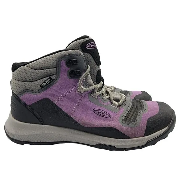 Keen Tempo Womens 7.5 Purple Flex Mid Height Lightweight Waterproof Hiking Boots