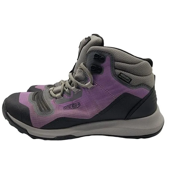 Keen Tempo Womens 7.5 Purple Flex Mid Height Lightweight Waterproof Hiking Boots