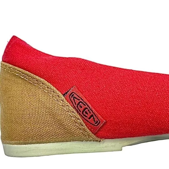 Keen Vegan Red Flats loafer Casual Shoes Women’s Size 8 Medium
