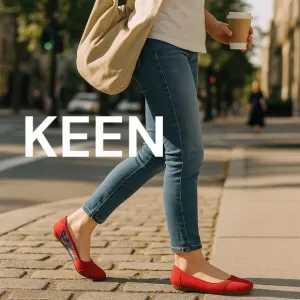 Keen Vegan Red Flats loafer Casual Shoes Women’s Size 8 Medium