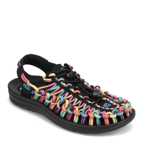 KEEN WOMEN'S UNEEK CLASSIC TWO CORD SANDALS, ORIGINAL TIE DYE, 9