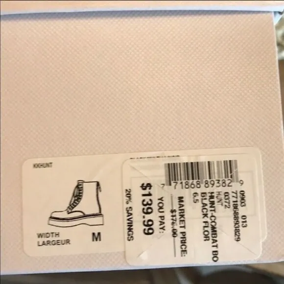KENDALL &amp; KYLIE FLORAL COMBAT BOOTS.  NEW