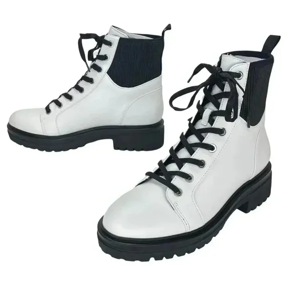 Kenneth Cole New York Rhode Lite Lace Up Leather Womens Ankle Boots