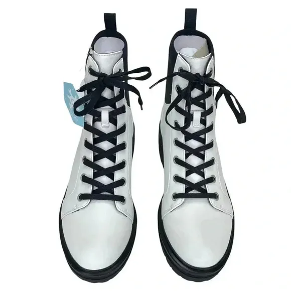 Kenneth Cole New York Rhode Lite Lace Up Leather Womens Ankle Boots