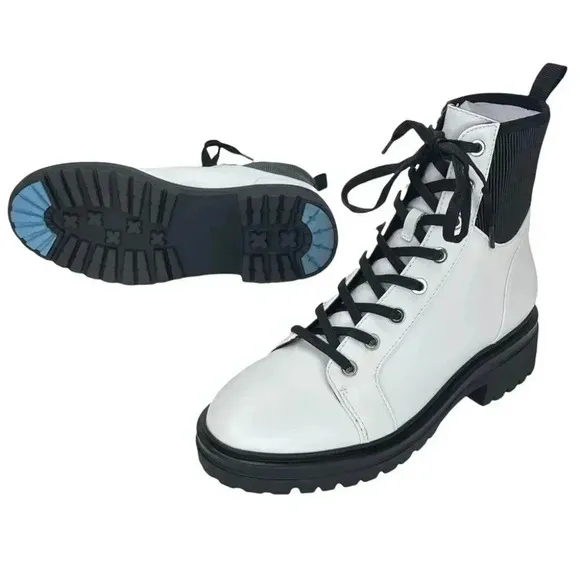 Kenneth Cole New York Rhode Lite Lace Up Leather Womens Ankle Boots