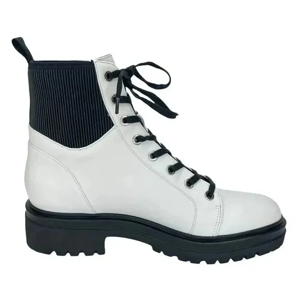 Kenneth Cole New York Rhode Lite Lace Up Leather Womens Ankle Boots