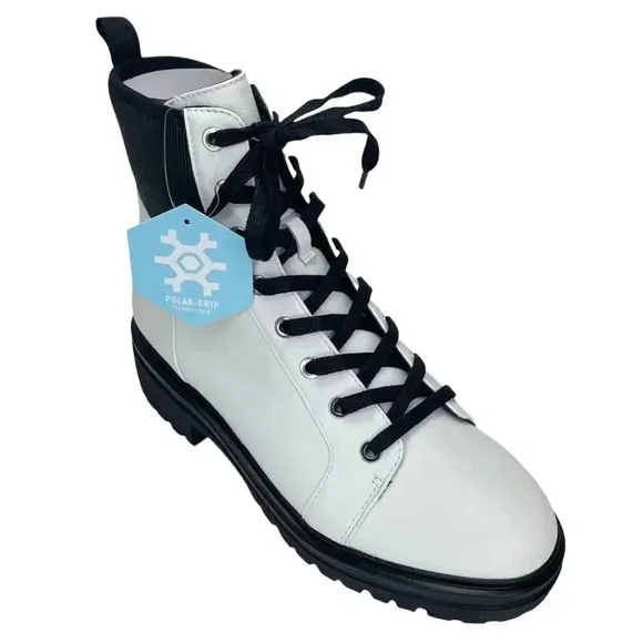 Kenneth Cole New York Rhode Lite Lace Up Leather Womens Ankle Boots
