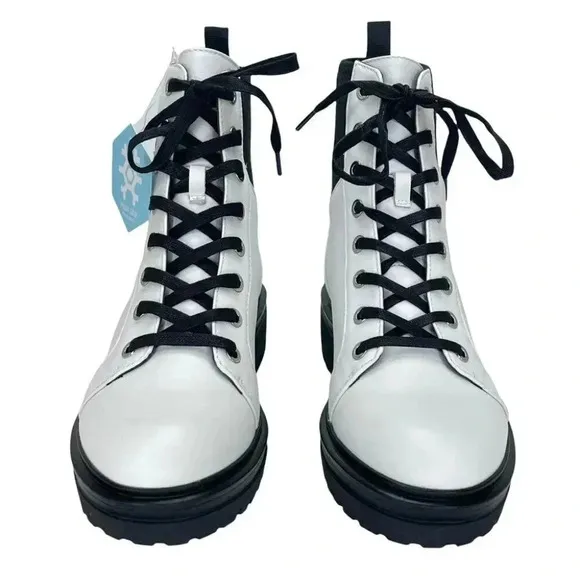 Kenneth Cole New York Rhode Lite Lace Up Leather Womens Ankle Boots