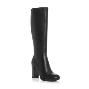 KENNETH COLE Womens Black Justin 2.0 Toe Block Heel Leather Heeled Boots 9 M