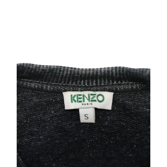 Kenzo Embroidered Sweatshirt in Grey Cotton