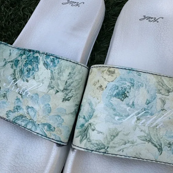 Kith Vintage Floral Streetwear Slides Lightweight Summer Loungewear Sandals 10