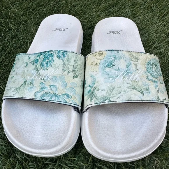 Kith Vintage Floral Streetwear Slides Lightweight Summer Loungewear Sandals 10