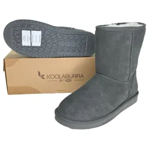 Koolaburra by UGG Koola Short Grey Suede Leather Womens Mid-Calf Boots Size 9M