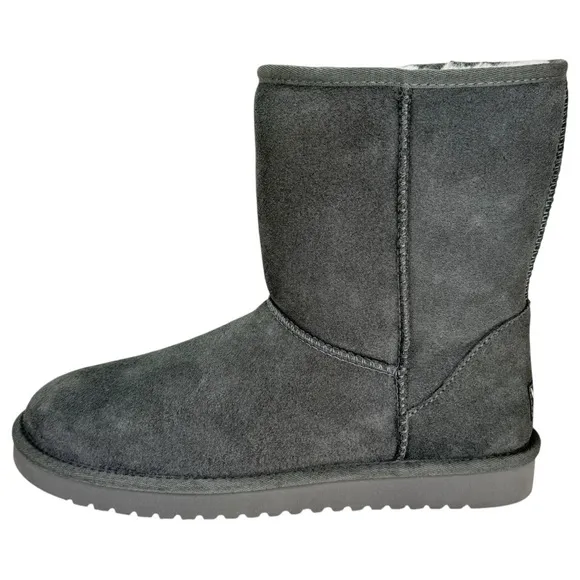 Koolaburra by UGG Koola Short Grey Suede Leather Womens Mid-Calf Boots Size 9M