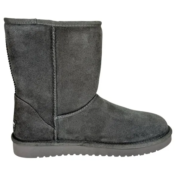 Koolaburra by UGG Koola Short Grey Suede Leather Womens Mid-Calf Boots Size 9M