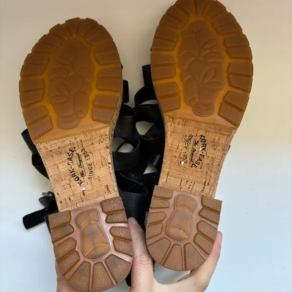 Kork- Ease Camille Block Heel Strappy Sandals Sz 11M