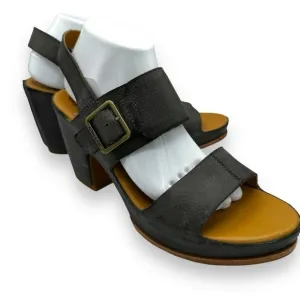 Kork-Ease San Carlos Distressed Slingback Platform Sandals, Dark Grey, Size 11