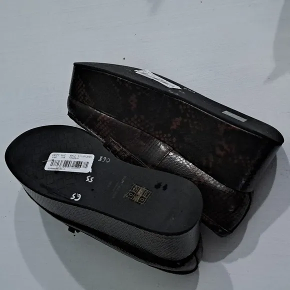 Kurt Geiger London Mayfair Snake Print Leather Platform Loafers