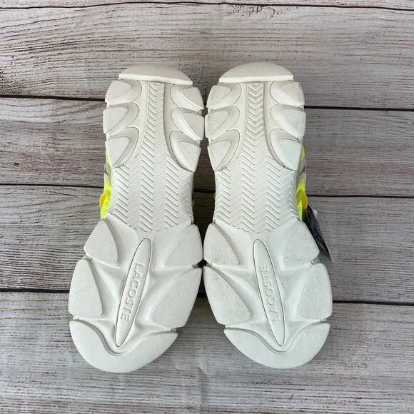 Lacoste L003 Neo Mens Sz 8 Sneakers Yellow Off White