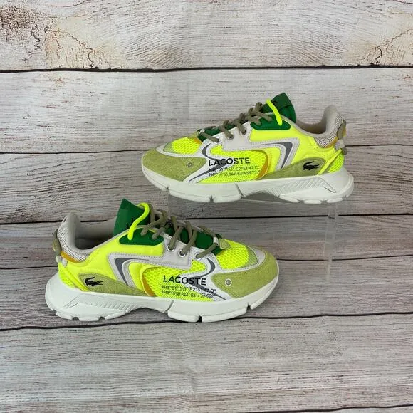 Lacoste L003 Neo Mens Sz 8 Sneakers Yellow Off White