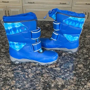 LANDS END KIDS FLURRY WINTER SNOW BOOTS THERMOLTE INSULATED SIZE 6 NWOT