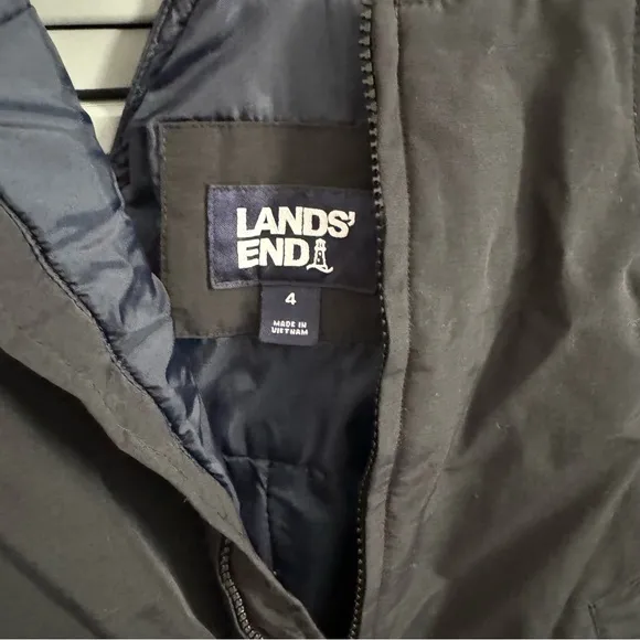 LAND’S END KIDS SQUALL WATERPROOF INSULATED IRON KNEE SNOW BIB PANTS SIZE 4