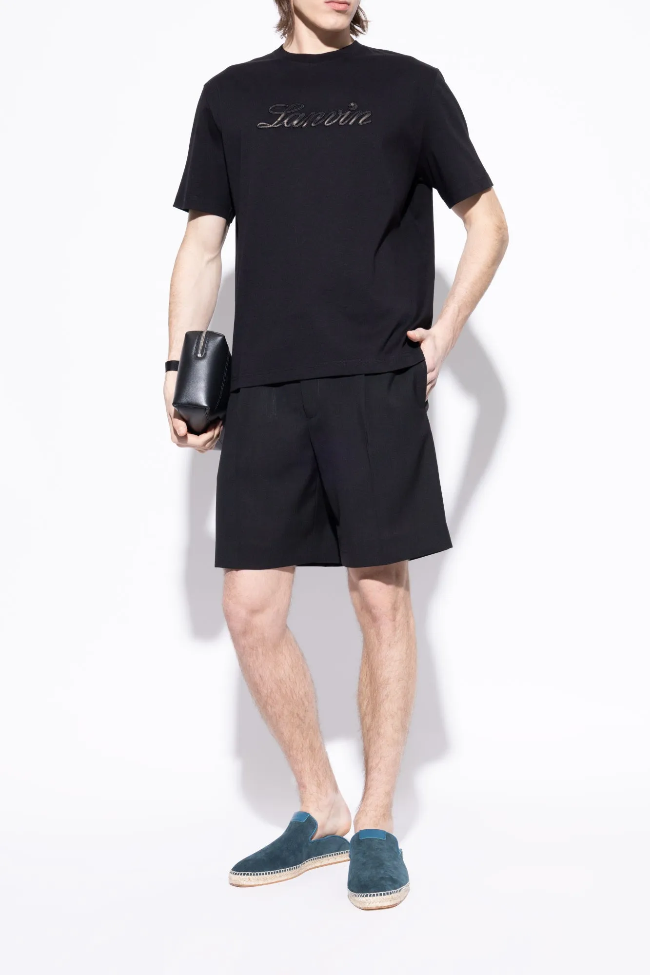 Lanvin Suede Slides