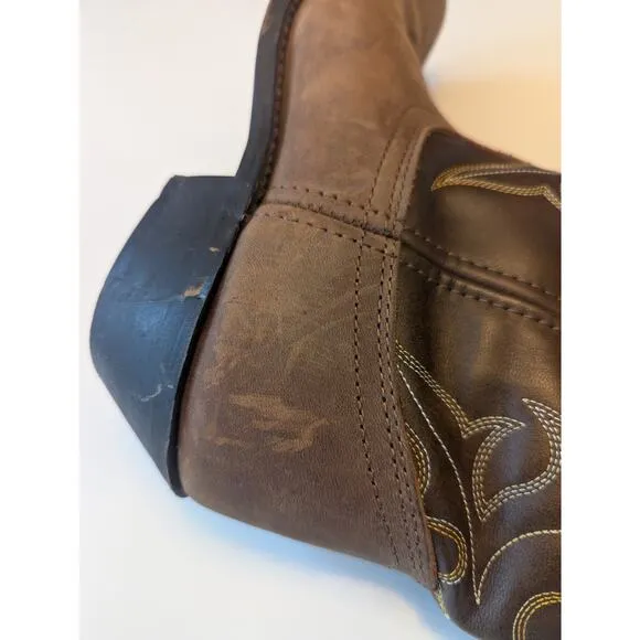 Laredo Lea Vamp Fox Kadi Distressed Western Cowboy Cowgirl Boots Festival Sz 8.5