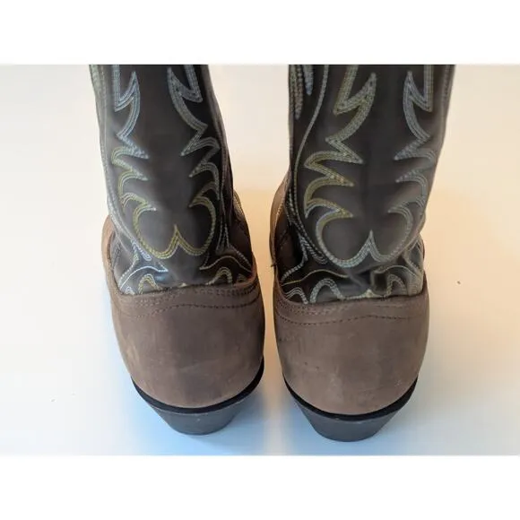 Laredo Lea Vamp Fox Kadi Distressed Western Cowboy Cowgirl Boots Festival Sz 8.5