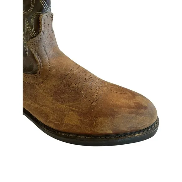 Laredo Mens Distressed  Round Toe Brown Western Boots Sz 8D   4242