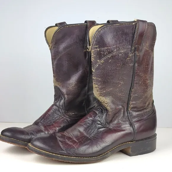 LAREDO Men's Leather Cowboy Boots Size 8.5