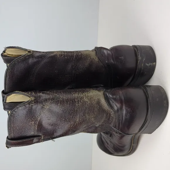 LAREDO Men's Leather Cowboy Boots Size 8.5