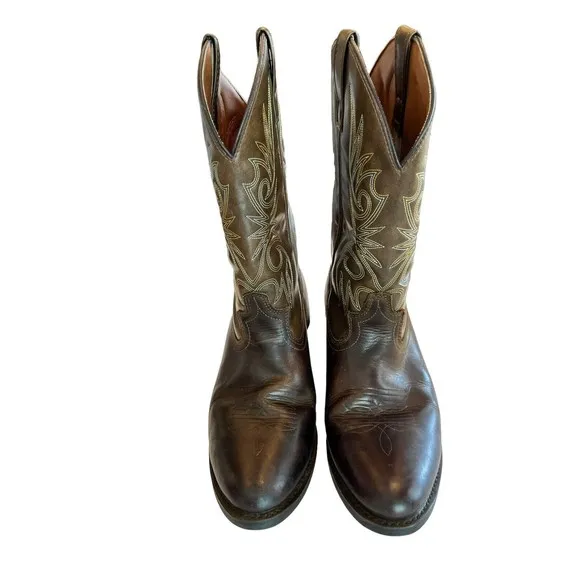 Laredo Paris Round Toe Cowboy  Mens Brown Western Boots  Size 10 1/2 EW     4242