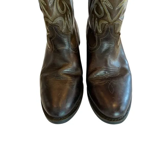 Laredo Paris Round Toe Cowboy  Mens Brown Western Boots  Size 10 1/2 EW     4242