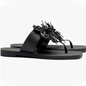 Larroude Hibiscus Sandals in Black, Size 10/11 NEW w/o Box