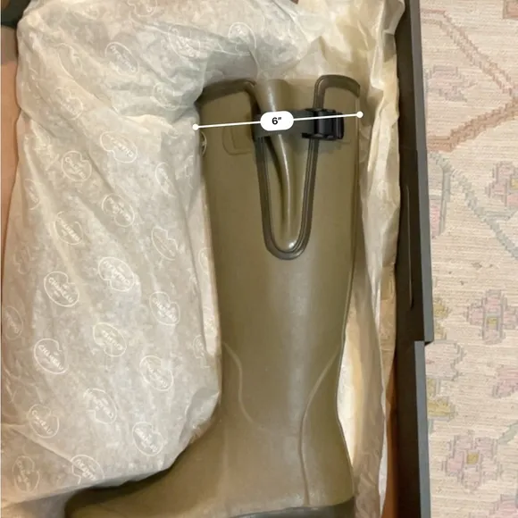 Le Chameau Vierzon Green Tall Rain Boots New in Box