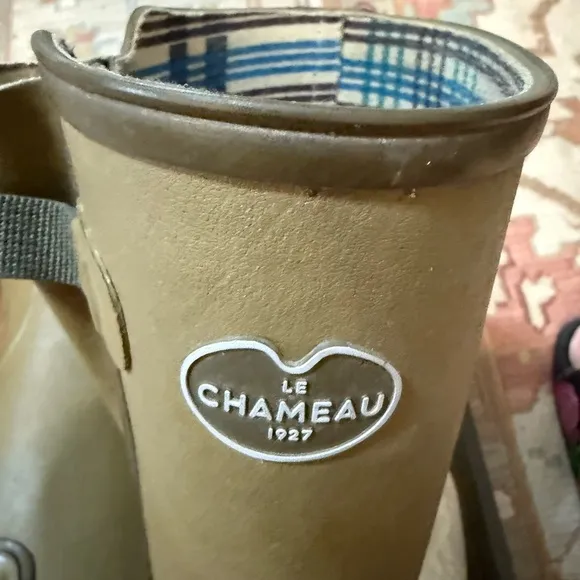 Le Chameau Vierzon Green Tall Rain Boots New in Box