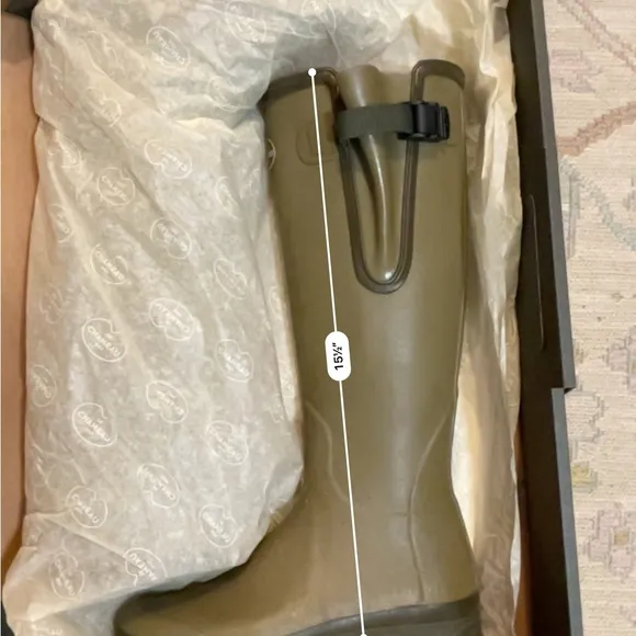 Le Chameau Vierzon Green Tall Rain Boots New in Box