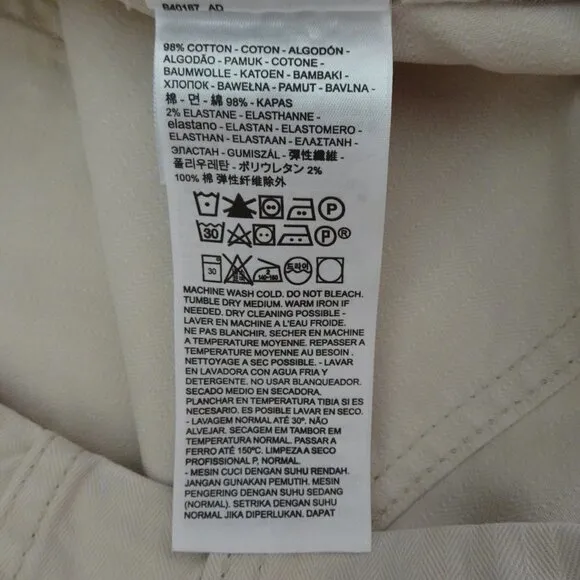 Levi's Straight Leg Pants Women's Plus Size 16W Beige Stretch Denim