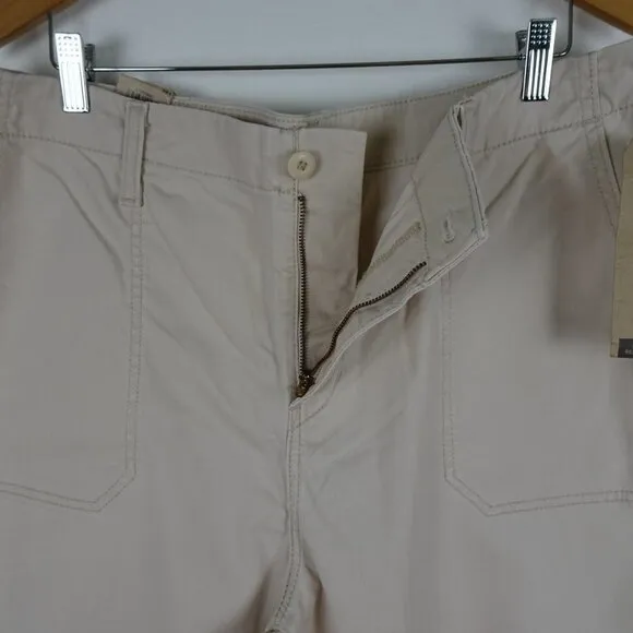 Levi's Straight Leg Pants Women's Plus Size 16W Beige Stretch Denim